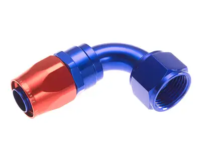 Redhorse Performance 16 90 Degree Female Aluminum Hose End Red&blue