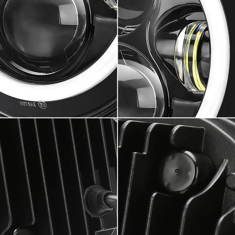 Best Seller Jeep Wrangler LED Headlights with Halo DRL & Turn Signals for 1997–2018 JK CJ TJ product image