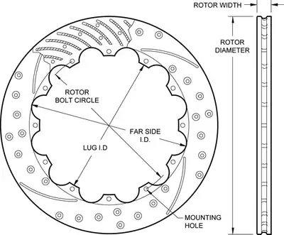 Wilwood Brakes Wilwood Rotor1244-119bg655-000tnnxxxxr 160-12157-Bk