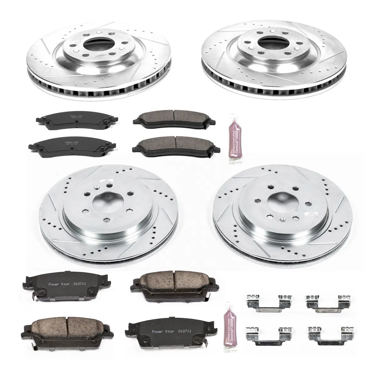Z23 Evolution Sport Upgrade Kit: Drilled/Slotted Rotors; Carbon-Fiber Ceramic Pads W/Hardware product image