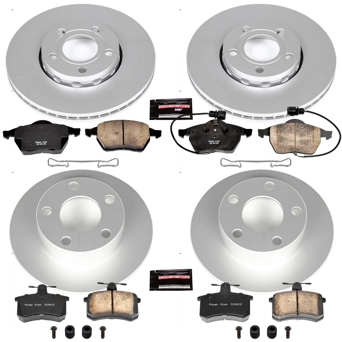 Z23 Sport Geomet Coated Rotor Kit For European Vehicles: Genuine Geomet Fully Coated Rotors; Carbon-Fiber Ceramic Pads W/Hardware product image