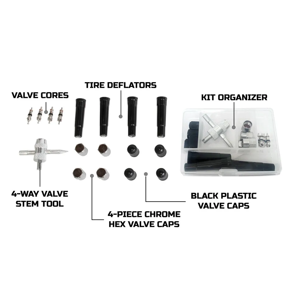 Up Down Air Valve Stem Repair Kit - 17 Piece Kit With Storage Box product image