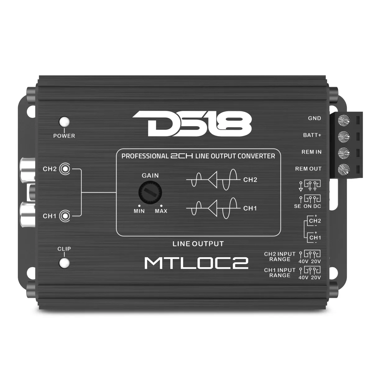 DS18 2-Channel | Speaker Emulator | Remote Out | Level Matching Controls | LED Clip Indicator