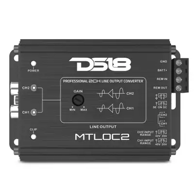 DS18 2-Channel | Speaker Emulator | Remote Out | Level Matching Controls | LED Clip Indicator