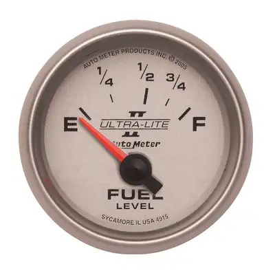 AutoMeter Gauge, Fuel Level, 2 1/16", 73OE to 10OF, Elec, Ultra-Lite II