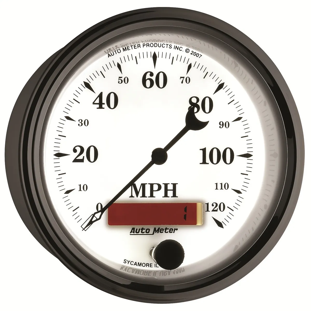 3-3/8in. Speedometer; 0-120 Mph; Old-Tyme White II product image