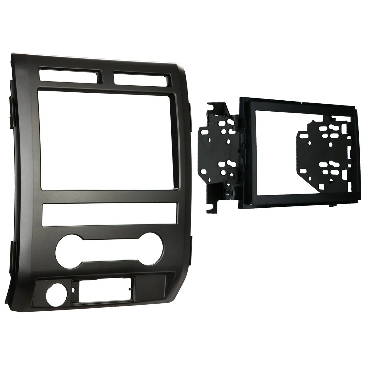 TURBOKits; Radio Installation Kit; Incl. Installation Instructions/Hardware; Double DIN; For Non NAV Models w/Driver Info Buttons; Matte Black; product image
