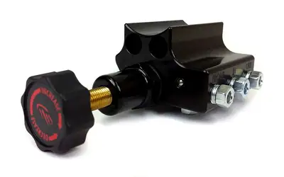 Baer Brake Systems Black Adjustable Proportioning Valve With Integrated Mount, Left Port Exit, With 3/8-24 Fittings Baer Brakes