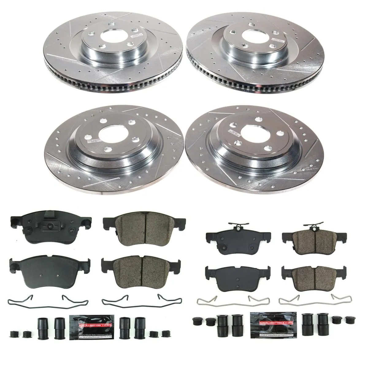 Z23 Evolution Sport Upgrade Kit: Drilled/Slotted Rotors; Carbon-Fiber Ceramic Pads W/Hardware product image