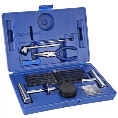 Bulldog Winch 60 Piece Tire Repair Kit Blue Molded Case Bulldog Winch