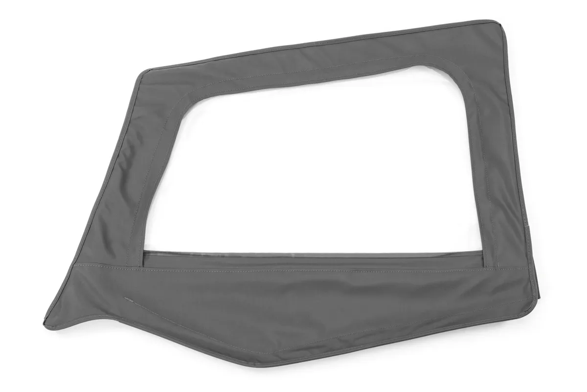 Jeep Fabric Replacement Upper Door Skins For 88-95 Wrangler YJ Black Diamond Pair MasterTop product image