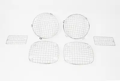 Kentrol Jeep TJ Wire Mesh Guard Set 6 Pieces 97-06 Wrangler TJ Polished Silver Kentrol