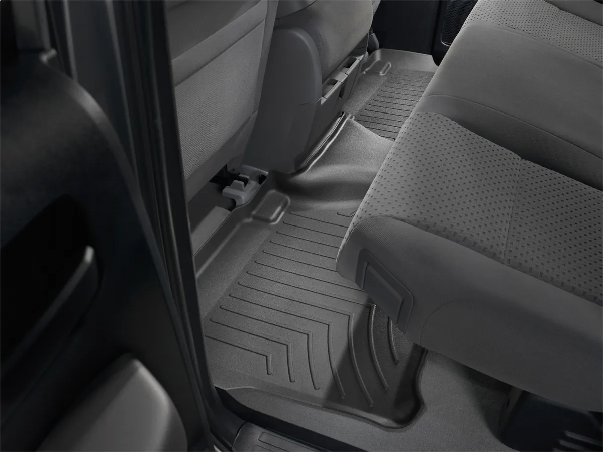 Weathertech 2007 + Toyota Tundra Double Cab Black Rear FloorLiner