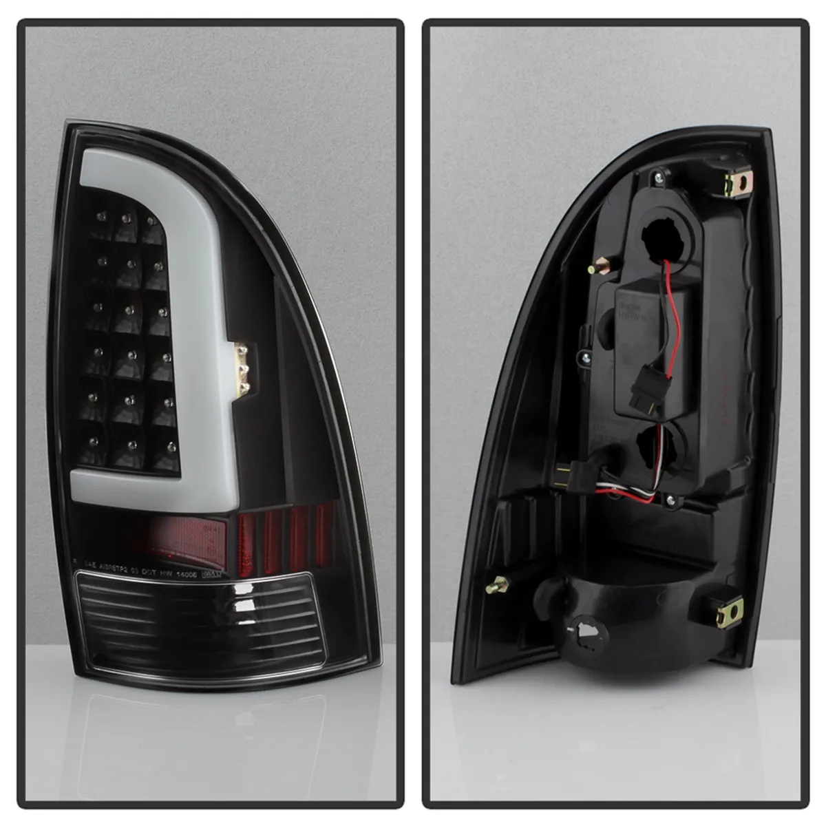 XTune Light Bar LED Tail Lights; Black; Not Compatible w/Factory Equipped LED Tail Lights; product image