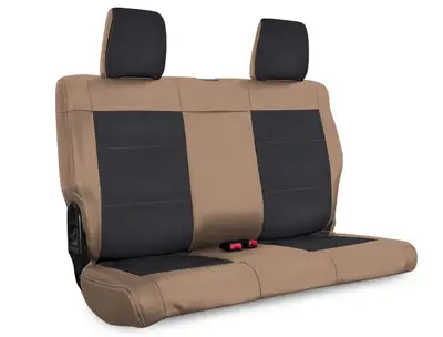 PRP Rear Seat Cover for 11-12 Jeep Wrangler JK 2 Door Black and Tan PRP Seats