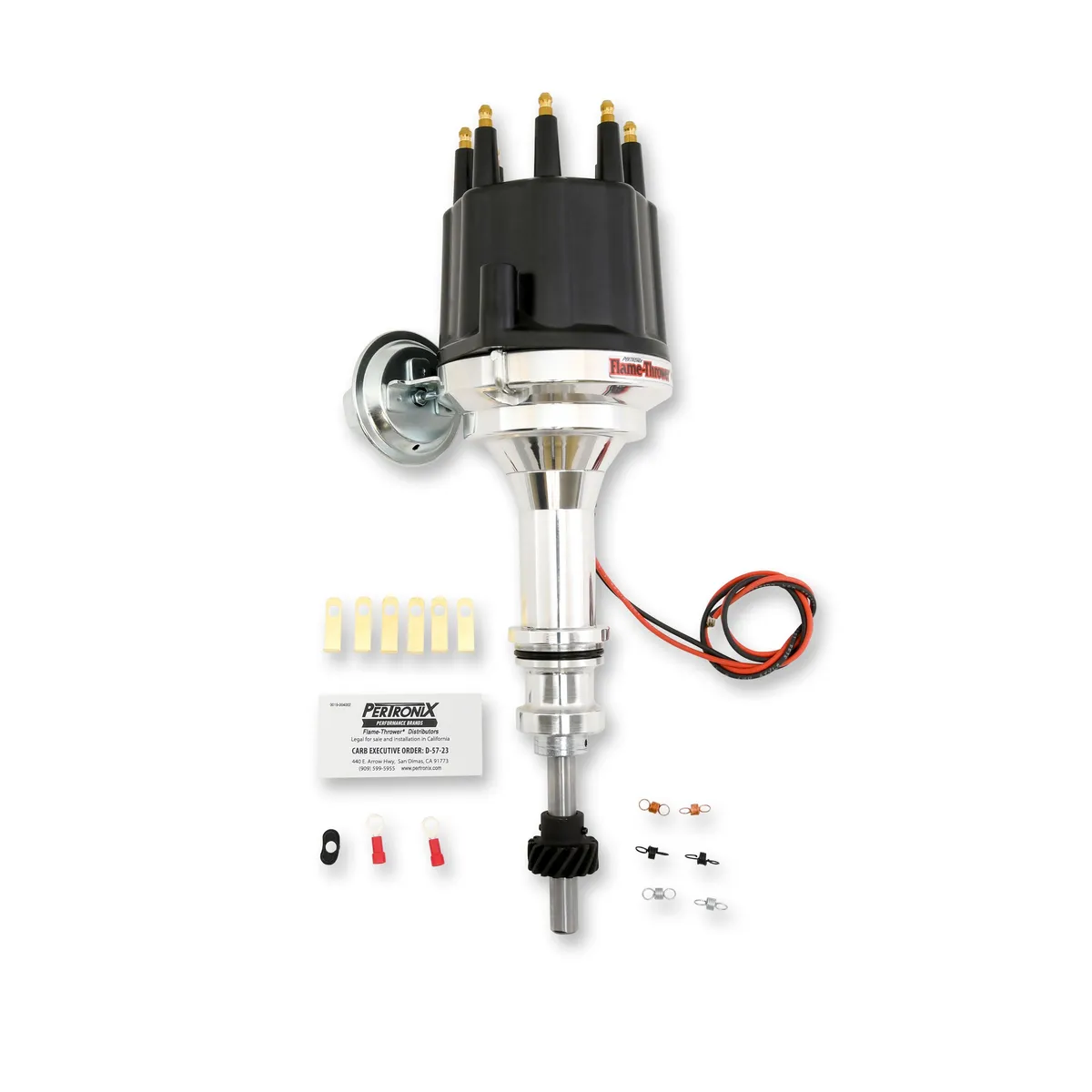 PerTronix Billet Distributor for Ford 351W Engines (Ignitor II) with Vacuum / Mechanical Advance - Black / Female - D131700 product image
