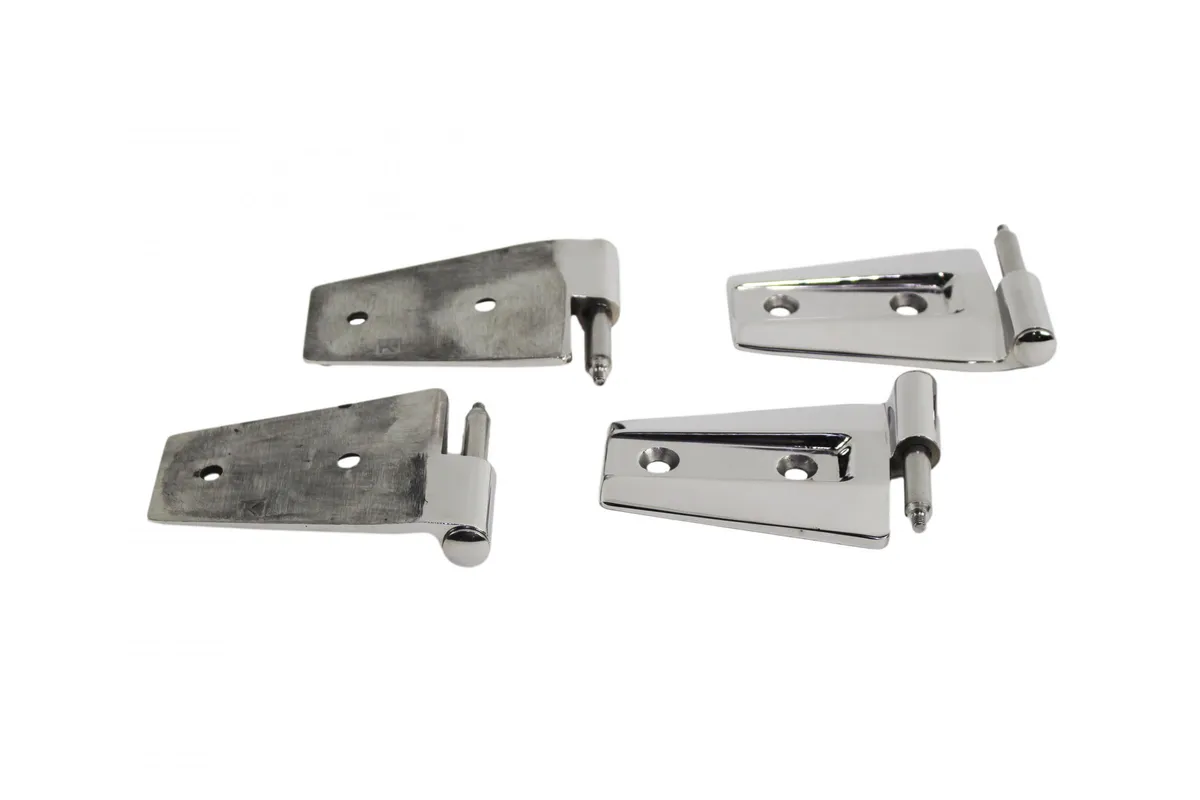Jeep JK Door Hinge Set 4 Pieces 2 Door 07-18 Wrangler JK Polished Silver Kentrol product image