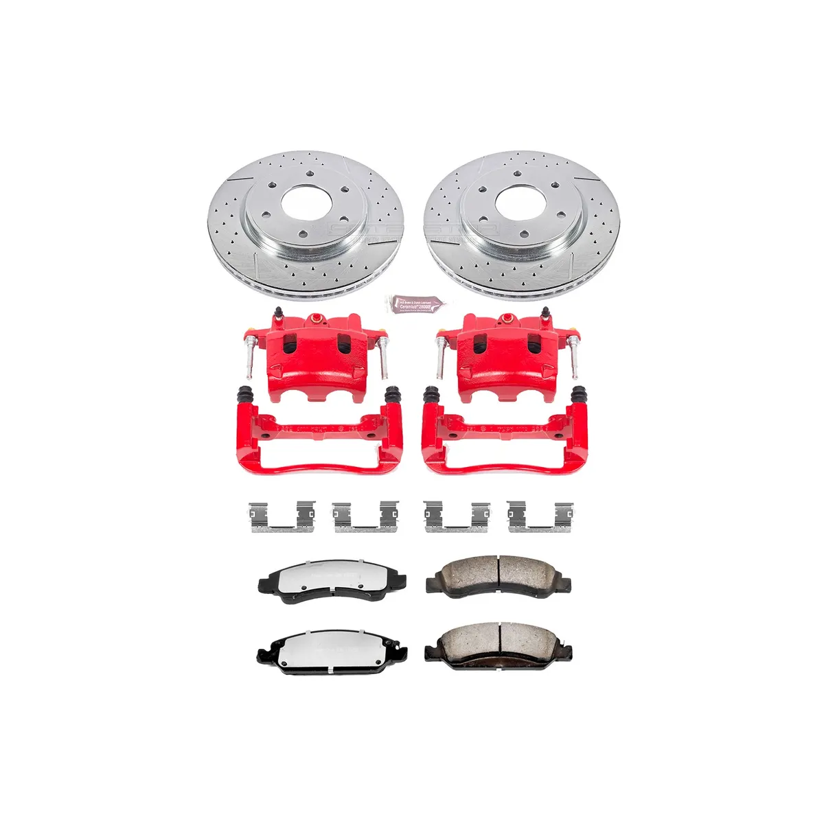 Z36 Truck/Tow Upgrade Kit: Drilled/Slotted Rotors; Carbon-Fiber Ceramic Pads; Powder Coated Calipers product image