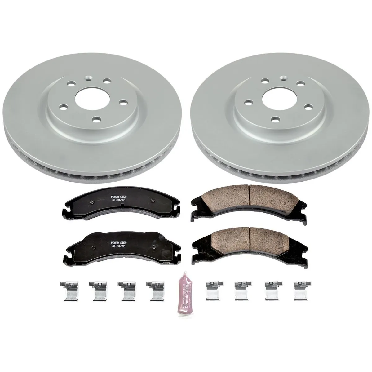 Z17 Geomet Coated Rotor Kit: Genuine Geomet Fully Coated Rotors; Ceramic Pads W/Hardware product image