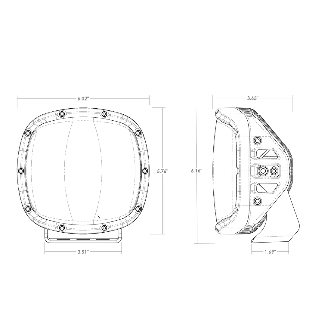 Rigid Adapt xp Extreme Powersports LED Light With 3 Lighting Zones And GPS Module, Kit Includes Amber Cover And Mounting Bracket,single product image