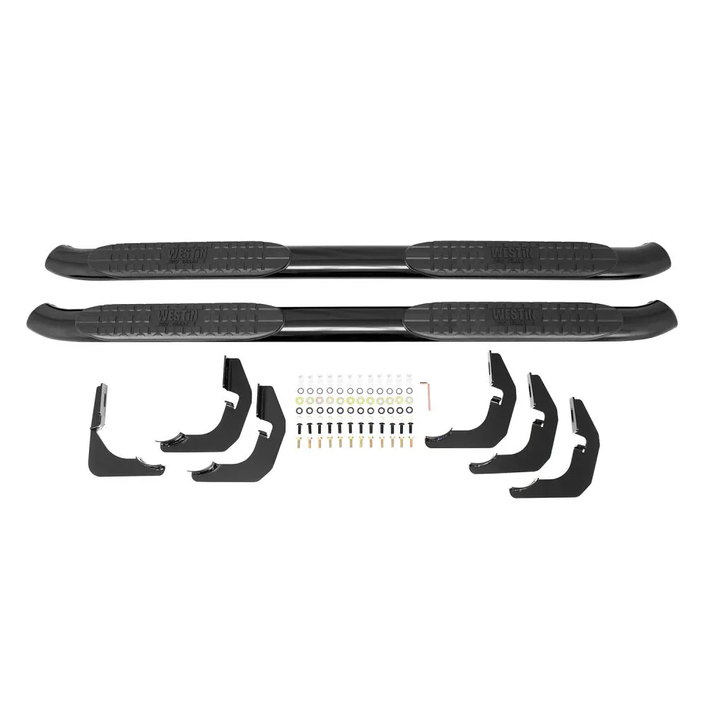 Westin PRO TRAXX 4 Oval Nerf Step Bars Black F-150 SuperCrew 2015-2019 F-250350 Crew Cab 2017-2019