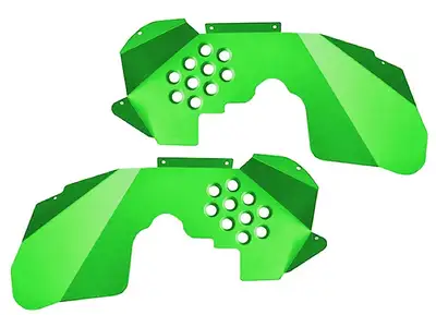 Steinjager Steinjäger Fenders Wrangler JK 2007-2018 Inner Front, Fits Falcon Shocks Neon Green