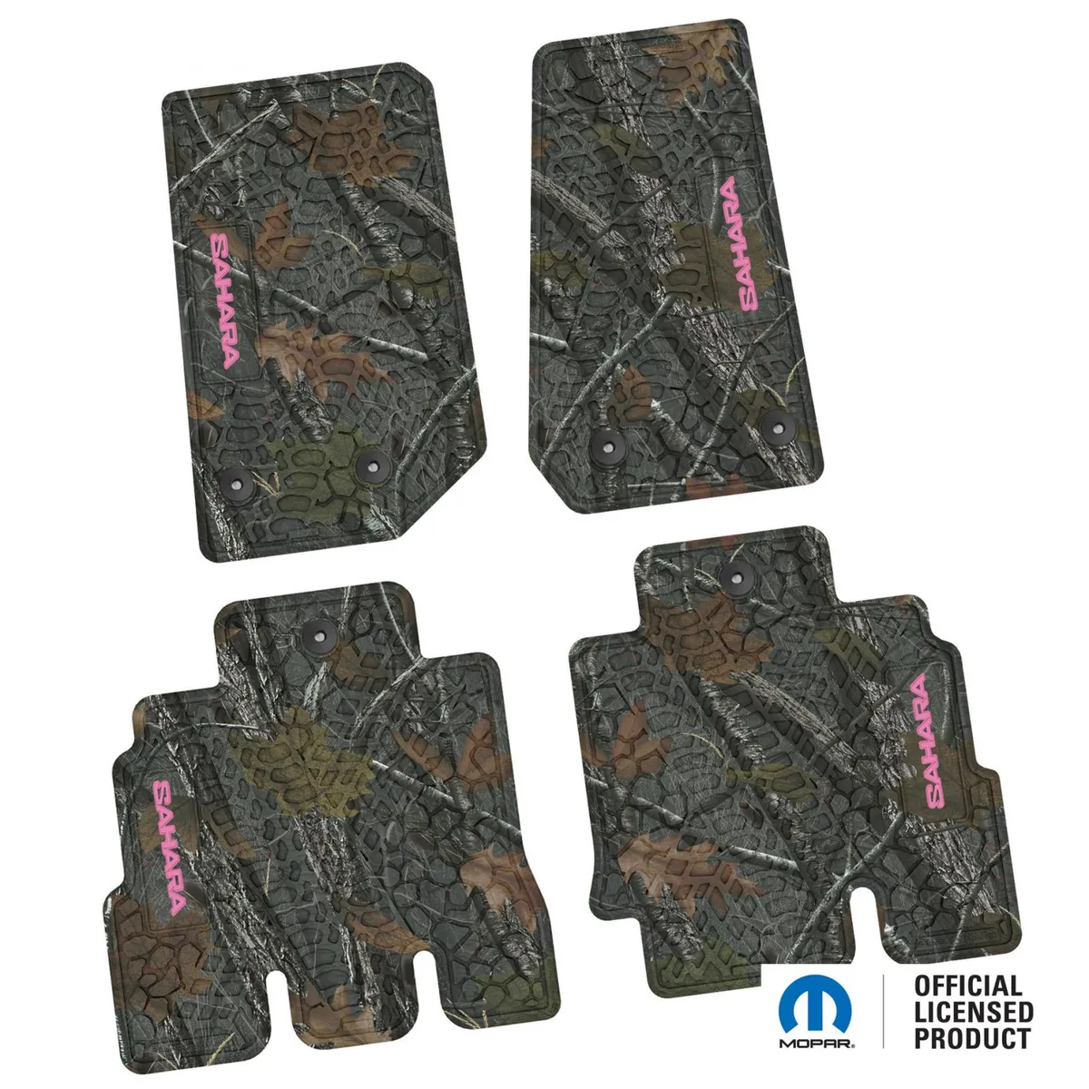 14-18 Jeep JKU 4 Dr Front and Rear -Tire Tread/Scorched Earth Scene w/ Sahara Insert - Black w/ Tan Insert product image