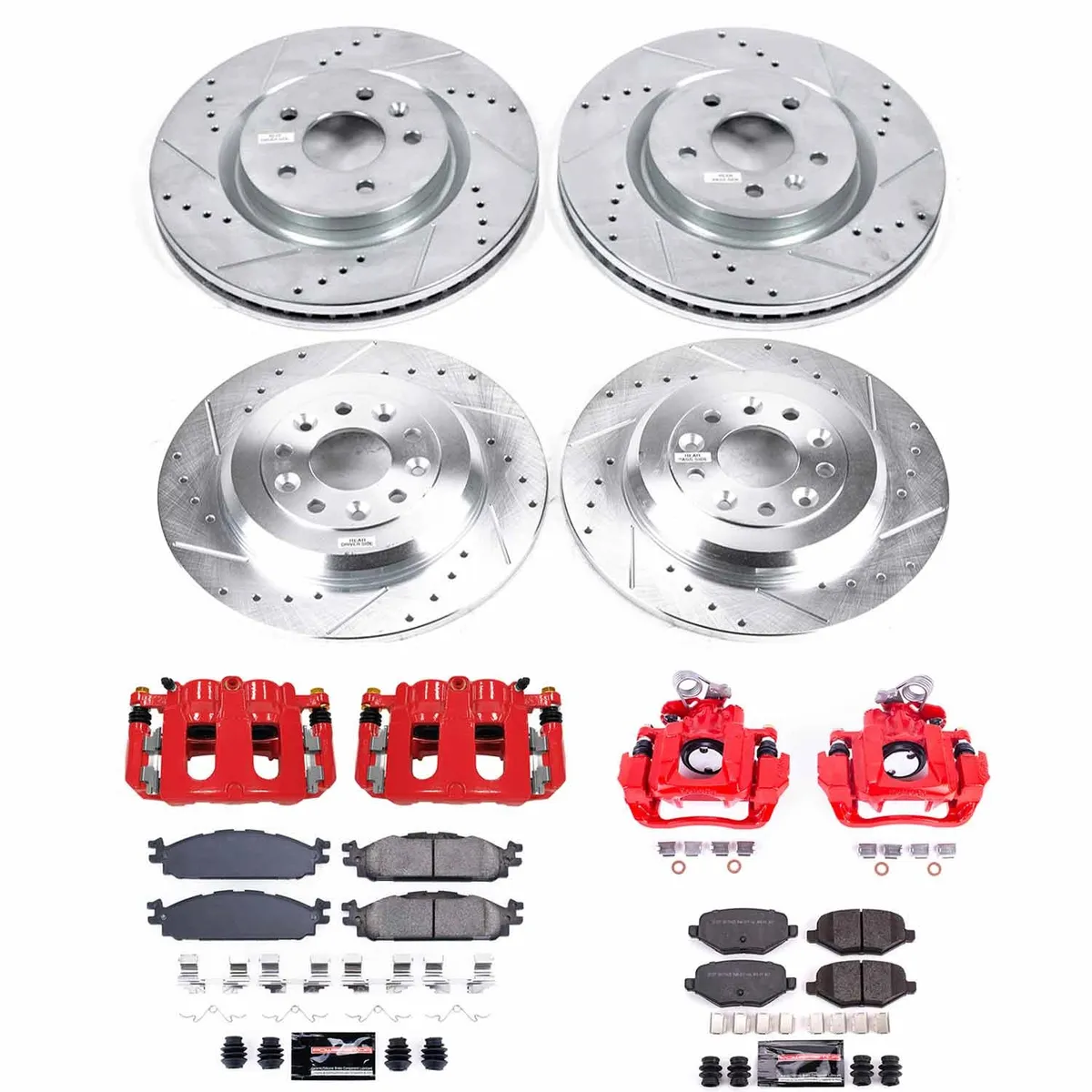 Z23 Evolution Sport Upgrade Kit: Drilled/Slotted Rotors; Carbon-Fiber Ceramic Pads; Powder Coated Calipers product image