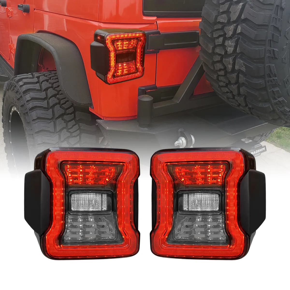 American Modified Amjpac03310 JK To JL Conversion LED Tail Lights - Smoked Lens product image