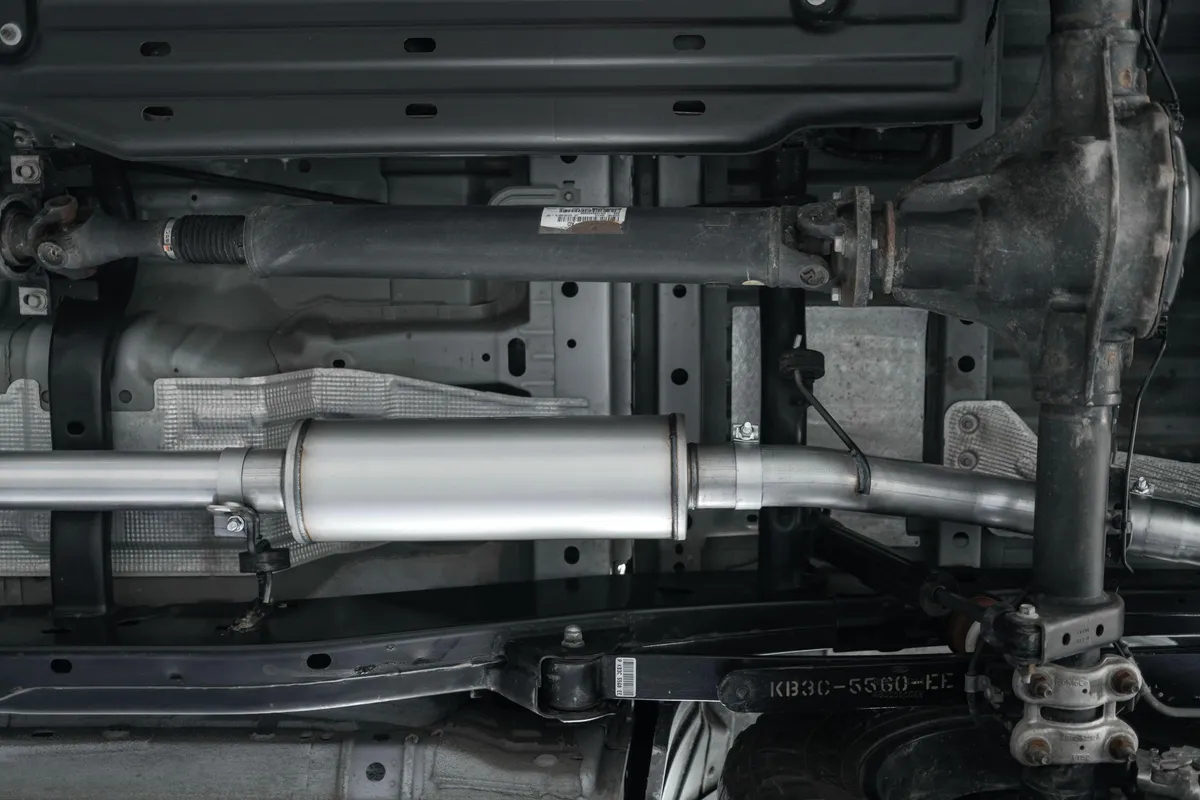Armor Pro Cat Back Exhaust System; 3 in.; Incl. Front Pipe/Muffler/Tailpipes/Hardware/4 in. OD Tips; Single Side Exit; T304 Stainless Steel; product image