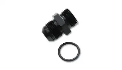 Vibrant Performance Male AN to Male ORB Straight Adapter Fitting; -6AN; -12AN ORB; 6061 Aluminum; Black Anodized; w/O-Ring;