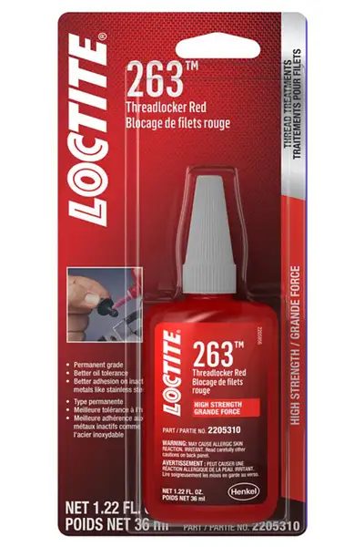 Loctite 263 Threadlocker Red Su rface Insensitive 36ml