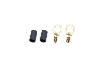 Quickcar Racing Ring Terminal 3/8in 10- 12 Ga w/Heat Shrink Pair