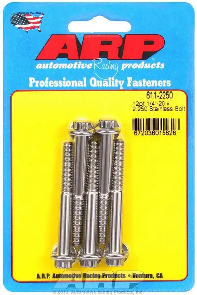ARP Auto Racing S/S Bolt Kit - 12pt. (5) 1/4-20 x 2.250