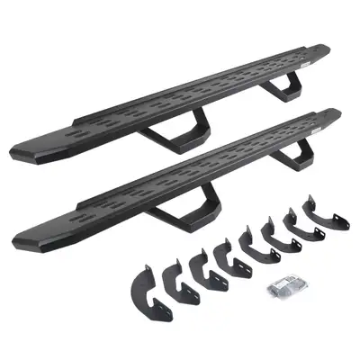Go Rhino Go Rhino 6964158020PC - RB30 Running Boards with Mounting Brackets & 2 Pairs of Drops Steps Kit - Textured Black