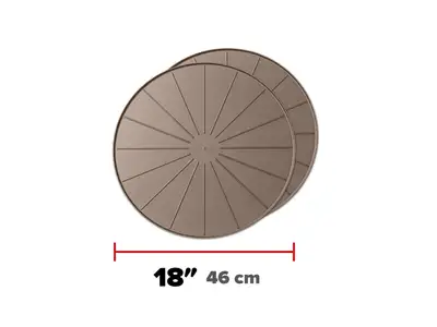 Weathertech Plant Mats; Tan; 18 in.; Round; Set of 2;