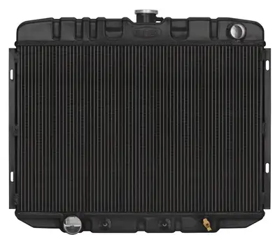 COLD-CASE Radiators 67-70 Mustang Big Block 24 Inch Automatic Aluminum Performance Radiator Black Night Rider Series Cold Case Radiators
