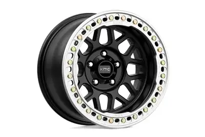 KMC Wheels KMC Wheels KM235 Grenade Crawl Beadlock Wheel, 20x10 5x5 - Satin Black (-48mm) - JT/JL/JK