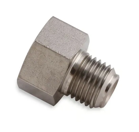 Synergy Manufacturing Earl's Hardline Adapter Expander - Stainless Steel - 3/8"-24 Inverted Flare Male for 3/16" Tubing to 7/16"-24 Inverted Flare Female for 1/4" Tubing