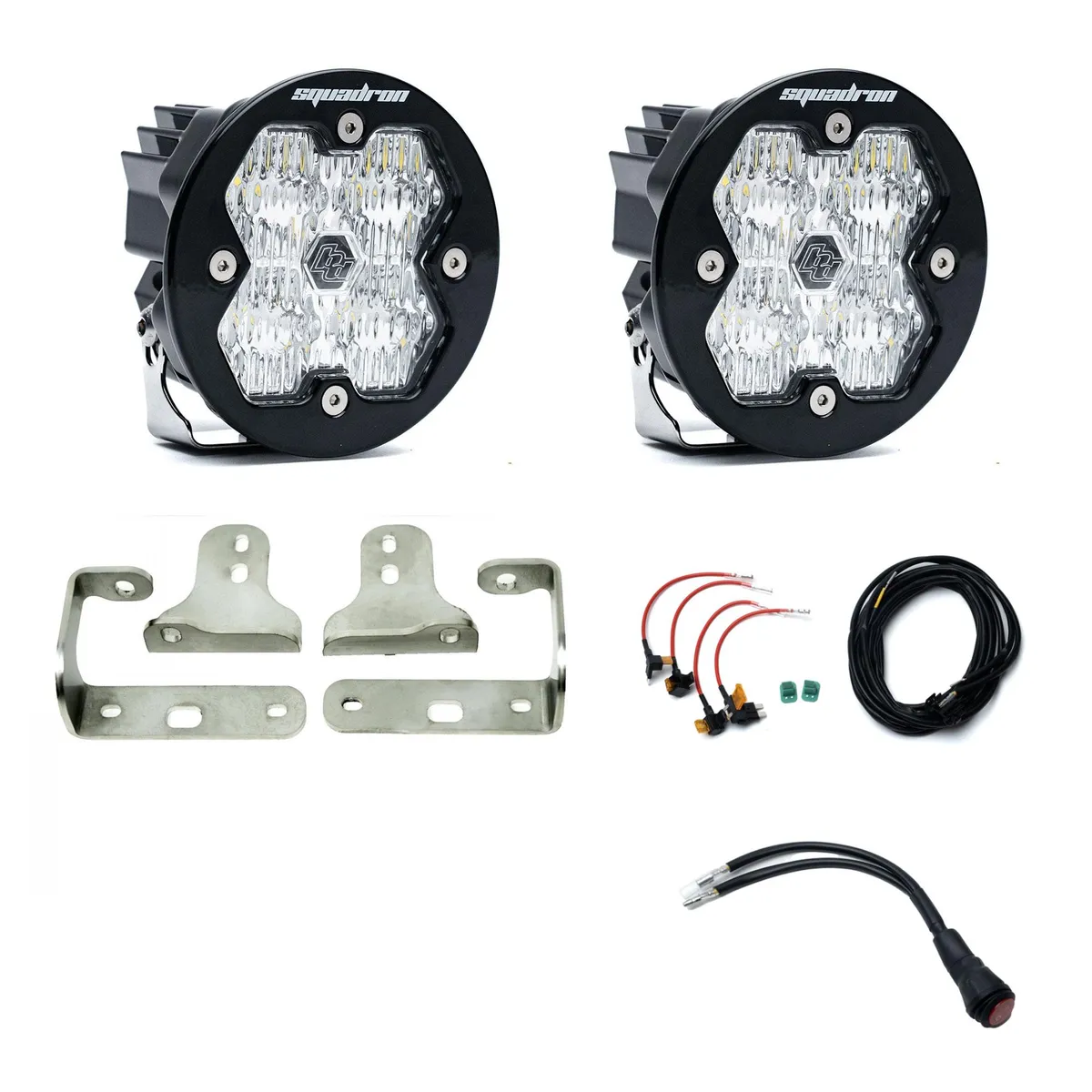 Baja Designs Squadron-R 2.0 Sport Fog Pocket Light Kit Jeep 2018-26 Wrangler JL 2020-26 Gladiator JT Baja Designs
