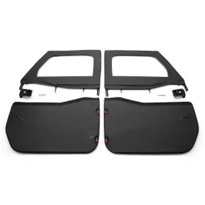 Bestop Full Fabric Doors Jeep '20-26 Gladiator '18-26 Wrangler JL Front Black Twill Bestop
