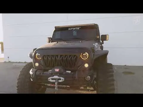LED Halo Headlights for 2007-2018 Jeep Wrangler JK product image