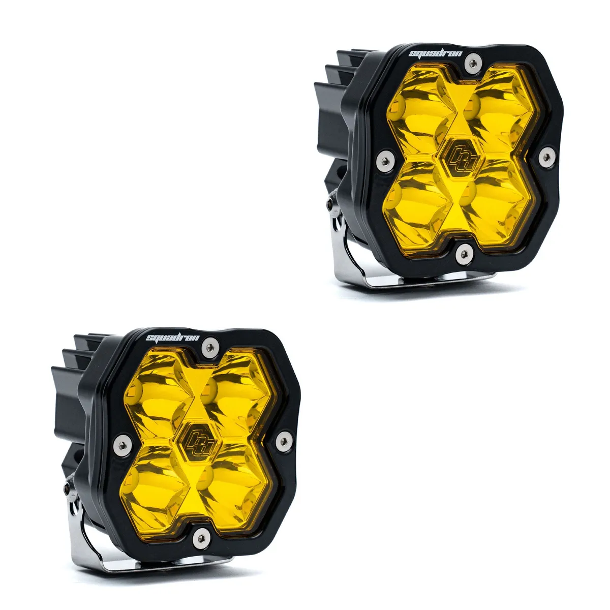 Squadron 2.0 Pro Black LED Auxiliary Light Pod Pair (No Harness) Universal Baja Amber Spot Baja Designs product image