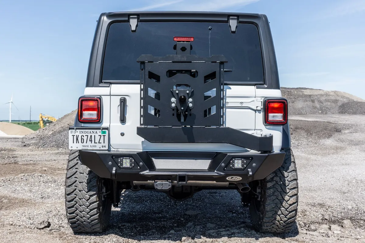 LoD Offroad JL Destroyer Shorty Rear Bumper w / Tire Carrier (Black Powder Coated)