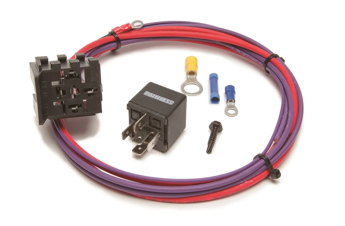Hot Shot Kit; Incl. Heavy Duty Relay/Relay Base w/Wire Harness/Crimp-On Terminals/Mounting Hardware; product image