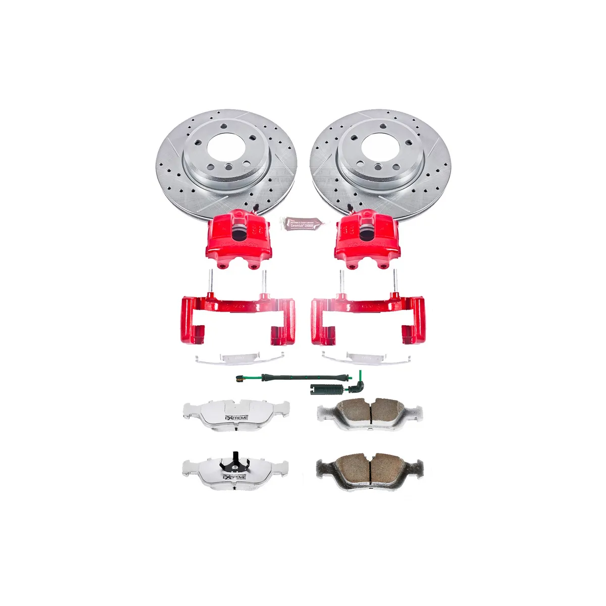 Z26 Street Warrior Upgrade Kit: Drilled/Slotted Rotors; Carbon-Fiber Ceramic Pads; Pad Sensors; Powder Coated Calipers product image