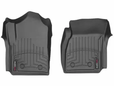 Weathertech BlackFrontFloorLinerVinylFloorsChevroletSilverado15002014VinylFloorsRegularCabwithfloormountedshifter
