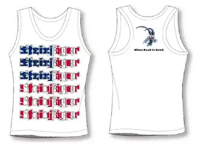 Steinjager Steinjäger White with USA Flag Tank Tops Size L