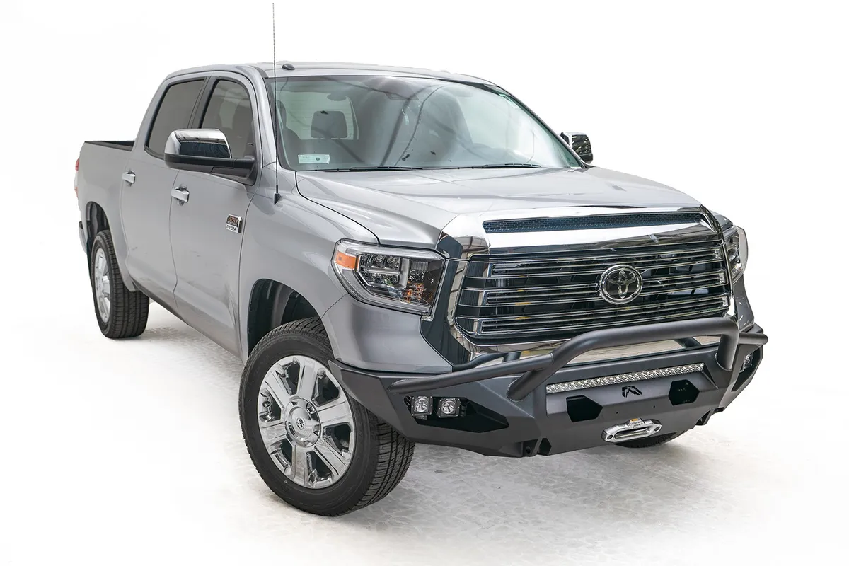 Matrix Front Bumper; w/Pre-Runner Guard; 2 Stage Matte Black Powder Coated; product image
