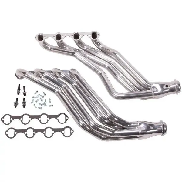 BBK Performance Ford Mustang 351 Swap 1-3/4 Long Tube Exhaust Headers Polished Silver Ceramic 86-93